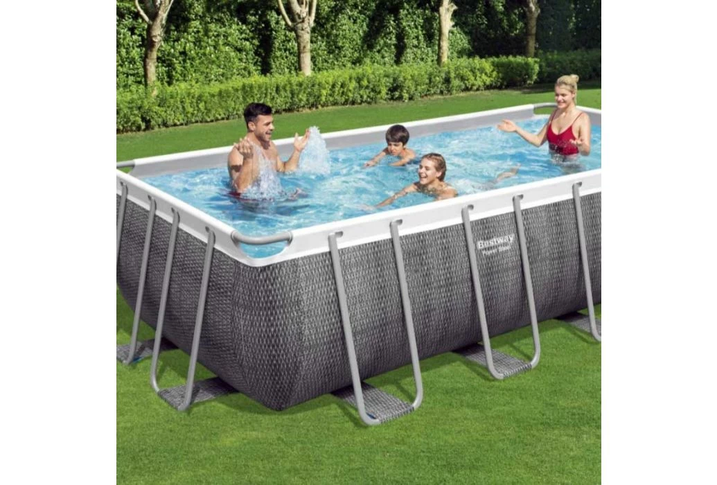 Bestway Power Steel Rotan Zwembad | 488 X 244 X 122 Cm - Afbeelding 4
