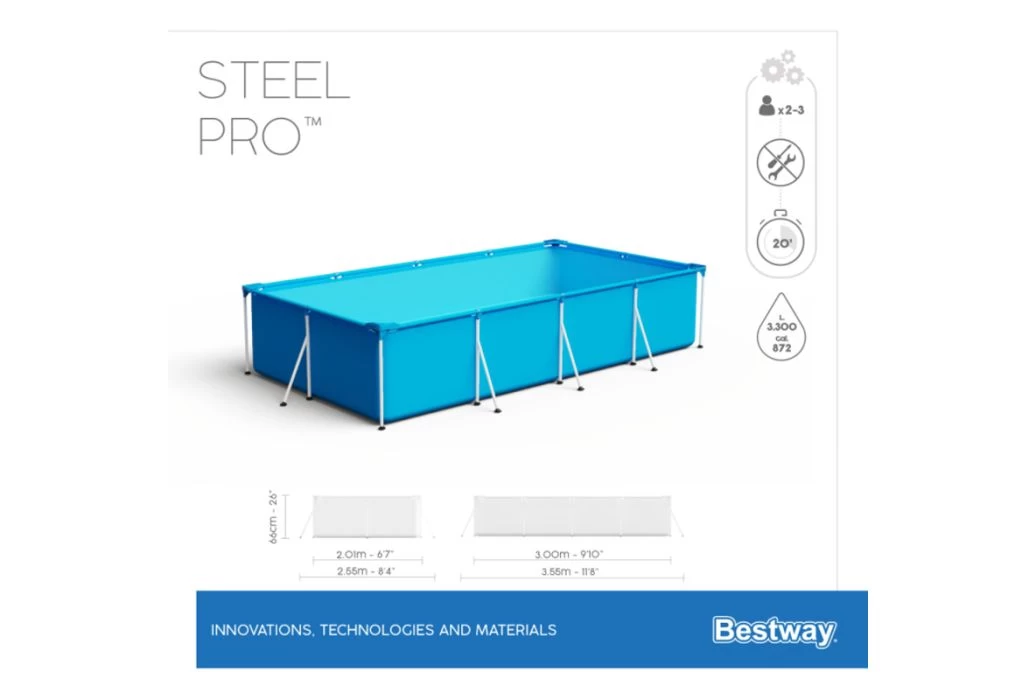 Bestway Steel Pro Zwembad Set | 300 X 201 X 66 Cm - Afbeelding 5