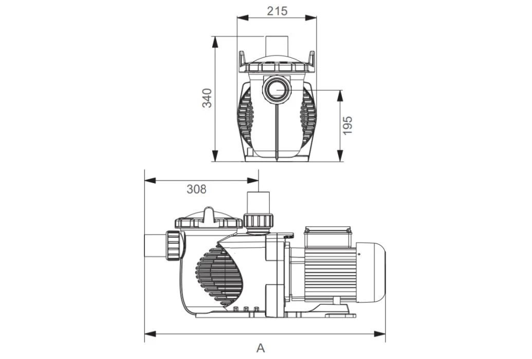 Emaux Super-Power Pomp | 1 KW - Afbeelding 3