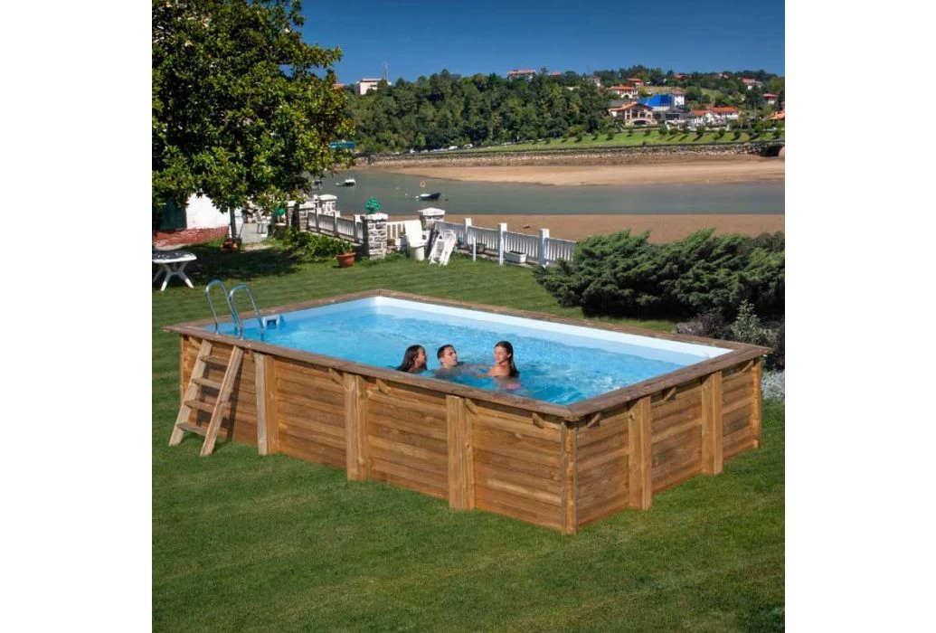 GRE Gré Houten Zwembad Loire | 620 X 420 X 133 Cm - Afbeelding 2