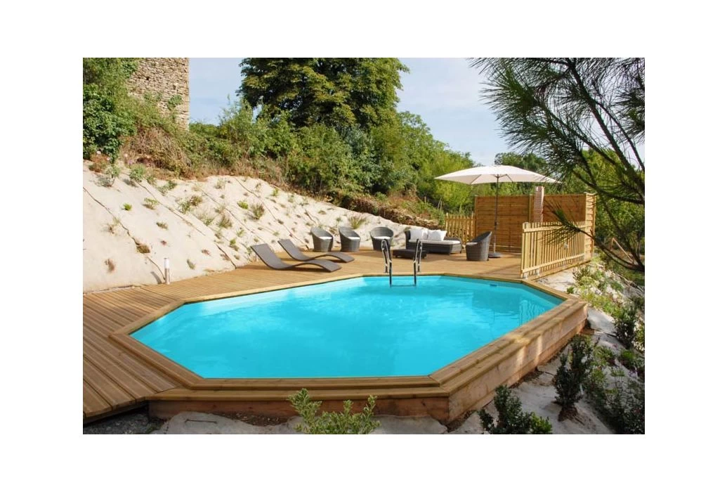 GRE Gré Houten Zwembad Normandië | 620 X 395 X 136 Cm - Afbeelding 3