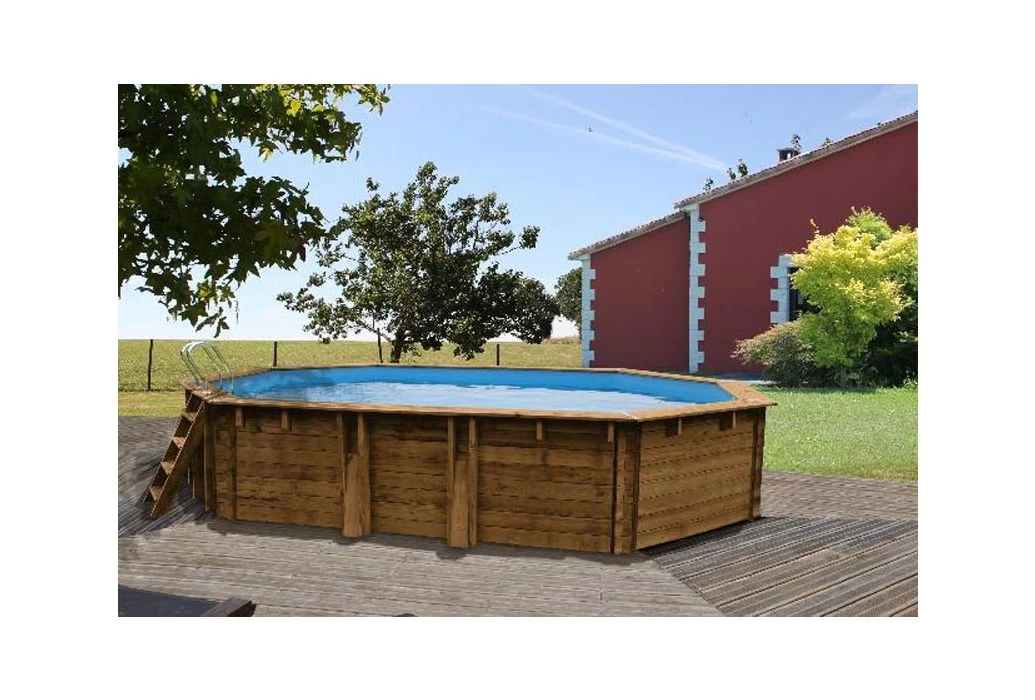 GRE Gré Houten Zwembad Normandië | 620 X 395 X 136 Cm - Afbeelding 2