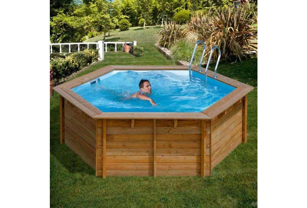 GRE Gré Houten Zwembad Normandië | Ø 400 X 119 Cm - Afbeelding 2