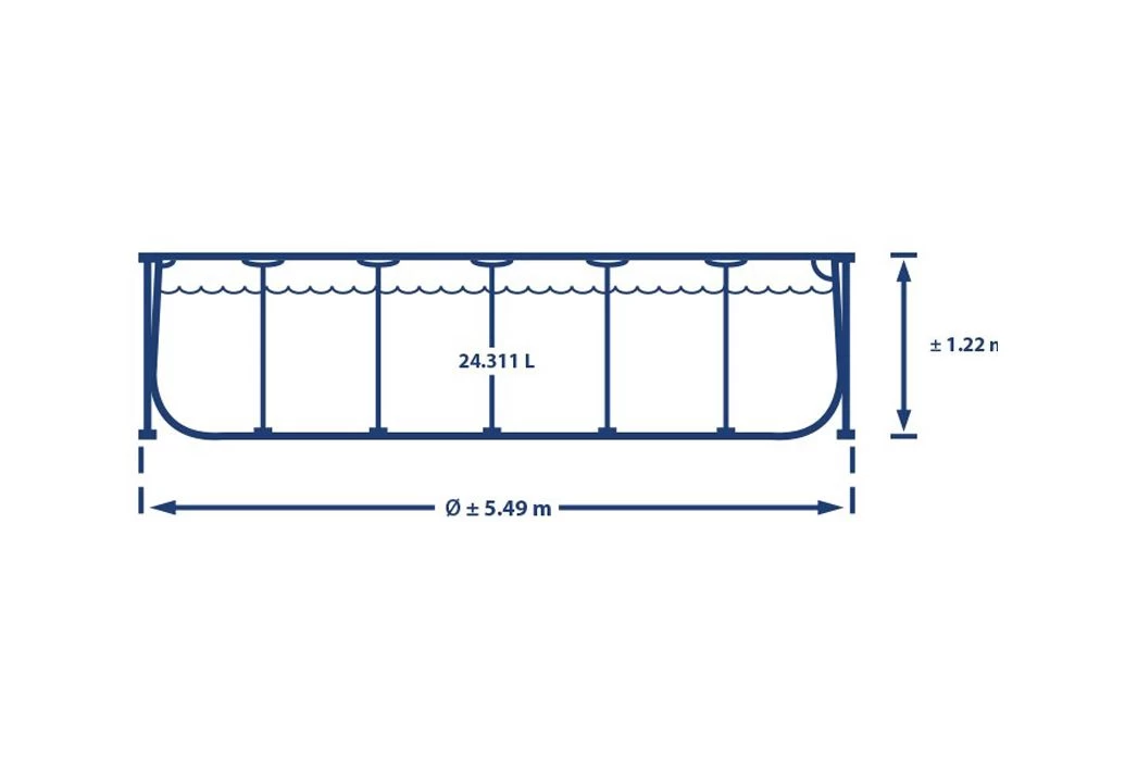Intex Prism Frame Zwembad | 549 X 122cm Complete Set - Afbeelding 2