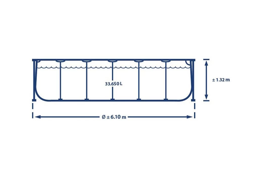 Intex Prism Frame Zwembad | 610 X 132cm Complete Set - Afbeelding 2