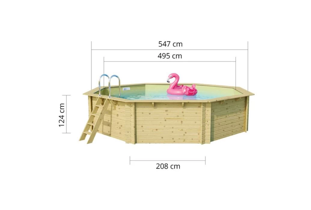 Trend Pool Houten Zwembad | Ø 547 X 124 Cm - Afbeelding 2